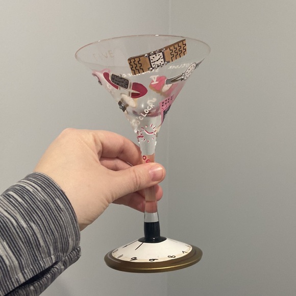 Lolita 5 o'clock somewhere 7 ounce martini collection glass NIB but missing lid - Picture 3 of 14